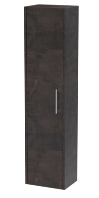 Hudson Reed Juno Wall Hung Tall Storage Cabinet With Soft Close DoorMetallic Slate1433 X 350 mm from B&Q
