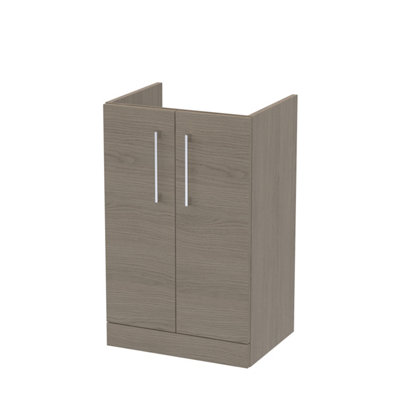 Nuie Hudson Reed Arno Floor Standing Vanity UnitDurable 2 Soft Close Door Bathroom Sink Vanity Unit With Shelf In  Solace Oak500mm from B&Q