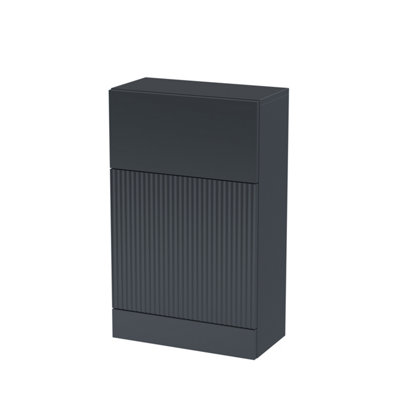 Hudson Reed Fluted Floor Standing Wc UnitBack To Wall Wc Units For Modern BathroomSoft Black500mm from B&Q