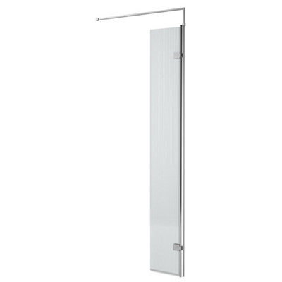Hudson Reed Fluted Wetroom ScreenArt Deco DesignHinged Or Swing FunctionPremium Hardware1950 X 322 X 27 from B&Q