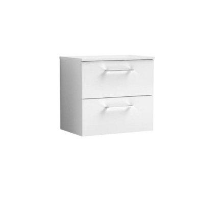Nuie 600 Wh 2-Drawer Vanity & Worktop from B&Q