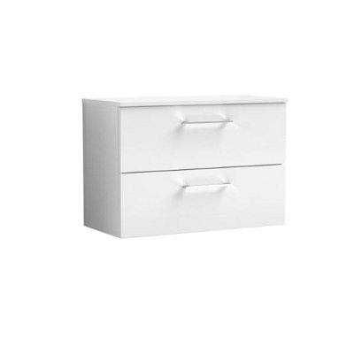 Nuie 800 Wh 2-Drawer Vanity & Worktop from B&Q