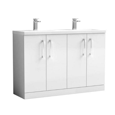 Nuie 1200 Fs 4-Door Vanity & Double Basin from B&Q