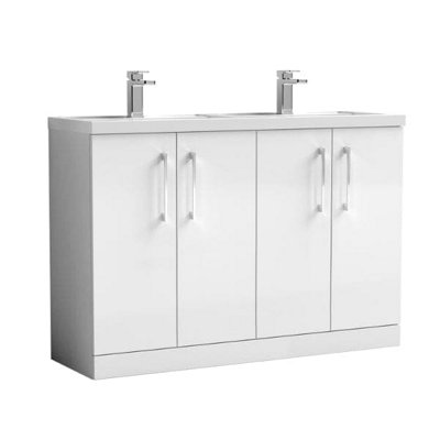 Nuie 1200 Fs 4-Door Vanity & Double Basin from B&Q