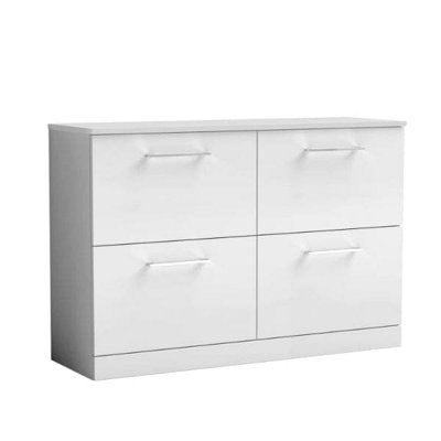 Nuie 1200 Fs 4-Drawer Vanity & Worktop from B&Q