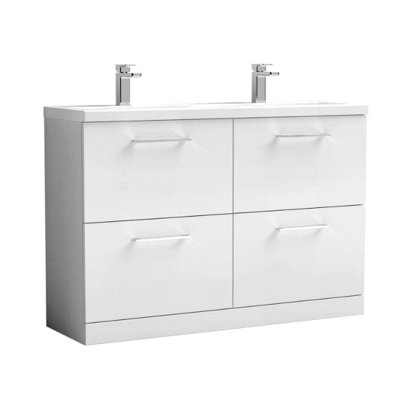 B&Q -  1200 Fs 4-Drawer Vanity & Double Basin