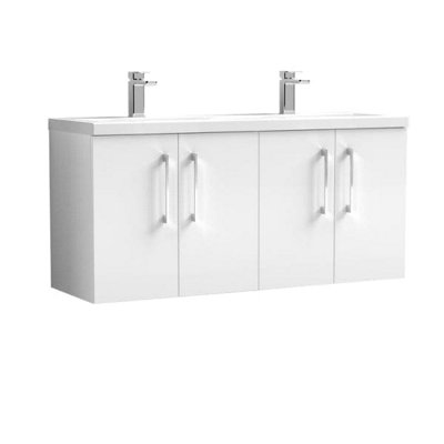 B&Q -  1200 Wh 4-Door Vanity & Double Basin