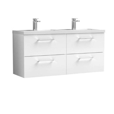 B&Q -  1200 Wh 4-Drawer Vanity & Double Basin