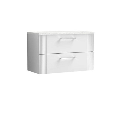 B&Q -  800 W/h 2-Drawer Vanity & Laminate Top