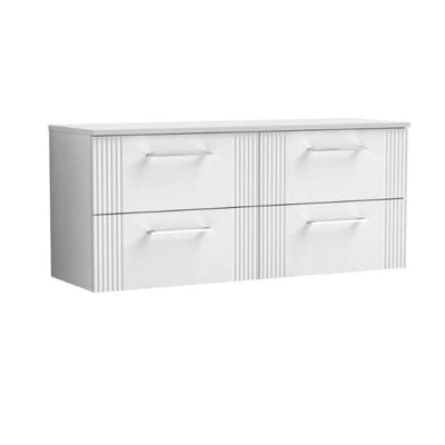 Nuie 1200 W/h 4-Drawer Vanity & Worktop from B&Q