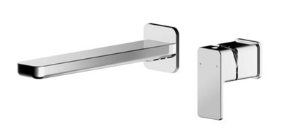 Balterley Square Wall Mount 2 Tap Hole Basin Mixer Tap Chrome from B&Q