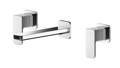 Balterley Square Wall Mount 3 Tap Hole Basin Mixer TapChrome from B&Q