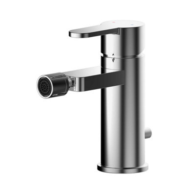 Balterley Unisex Silver Pride Contemporary Round Mono Bidet Mixer Tap & Pop Up Waste - Chrome In - Image 2