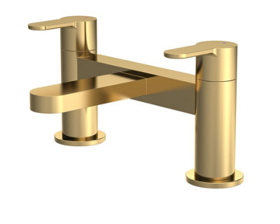 Balterley Round Deck Mounted Bath Filler TapBrushed Brass from B&Q