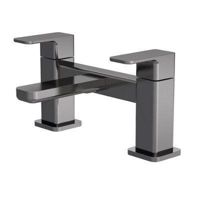 Balterley Square Deck Mounted Bath Filler TapBrushed Pewter from B&Q