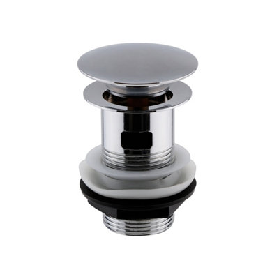 Balterley Round Push Button Basin Waste SlottedChrome from B&Q