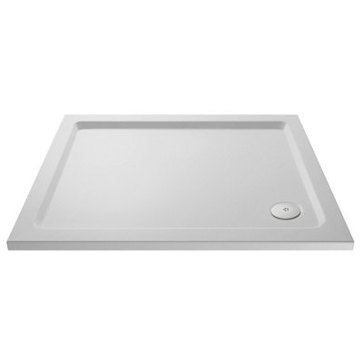B&Q -  1100mm X 800mm Premium Slip Resistant Rectangular Shower TrayWhite