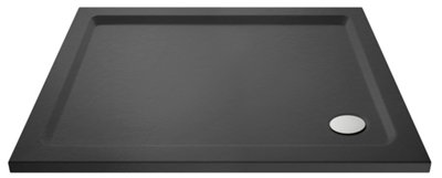 B&Q -  1100mm X 900mm Premium Rectangular Shower TraySlate Grey