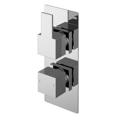 Betley Contemporary Bathroom Twin Concealed Thermostatic Shower Valve With Diverter And Lever Handle215mmChromeBalterley from B&Q