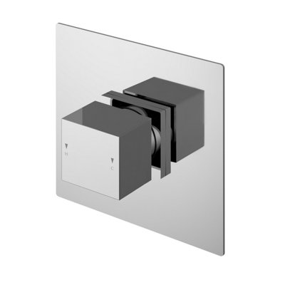 Betley Contemporary Bathroom Square Concealed Thermostatic Temperature Control Shower Valve125mmChrome By Balterley from B&Q