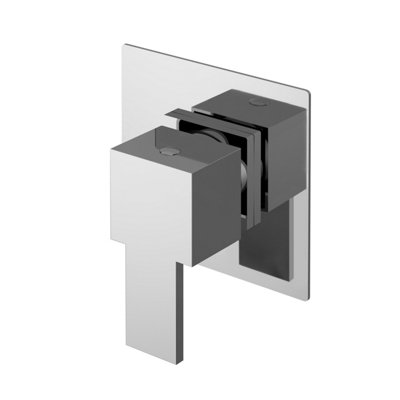 Betley Contemporary Bathroom Square Concealed Stop Tap With Lever Handle100mmChromeBalterley from B&Q