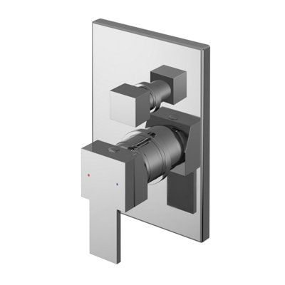 Betley Contemporary Bathroom Square Concealed Manual Shower Valve With Diverter And Lever Handle180mmChromeBalterley from B&Q