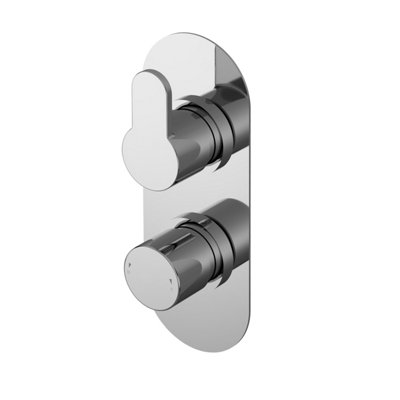Balterley Consall Round Concealed Thermostatic Twin Shower Valve With Diverter 2 OutletsChrome from B&Q