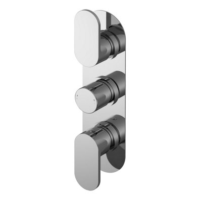 Balterley Enville Contemporary Round Triple Concealed Thermostatic Shower Valve With Diverter And Lever HandlesChrome Finish from B&Q