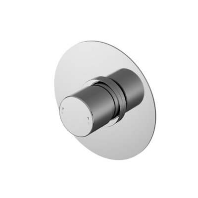 B&Q -  Enville Contemporary Round Concealed Thermostatic Temperature Control Valve With Knob HandleChrome Finish