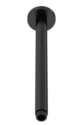 Balterley Round Ceiling Mount Shower Arm300mmMatt Black from B&Q