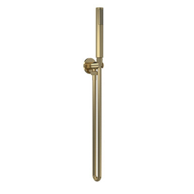 Balterley Round Outlet ElbowParking Bracket & Minimalist Shower HandsetBrushed Brass from B&Q