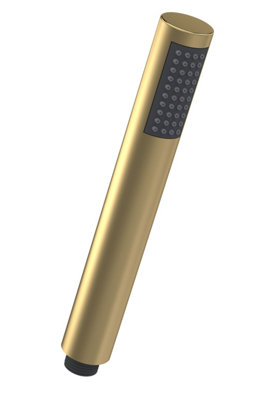Balterley Contemporary Easyclean Round Single Function Shower HandsetBrushed Brass from B&Q