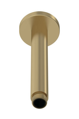 Balterley Round Ceiling Mount Shower Arm150mmBrushed Brass from B&Q