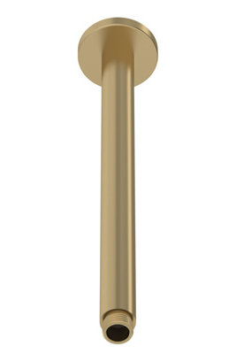 Balterley Round Ceiling Mount Shower Arm300mmBrushed Brass from B&Q