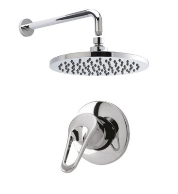 Shower Bundle Concealed Round Manual ValveArm & Head KitChrome Balterley from B&Q