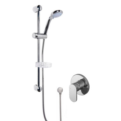Current Shower Bundle Concealed Round Manual Valve & Multi Function Handset Slide Rail KitChrome Balterley from B&Q