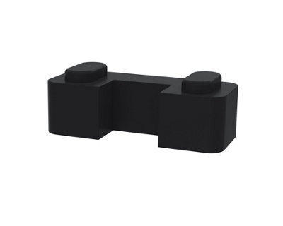 Balterley Wetroom Accessories Screen Support Foot - Satin Black - Image 4