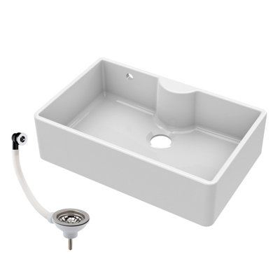 Balterley 795mm1 Bowl Fireclay Butler Kitchen Sink Tap LedgeOverflow & Waste