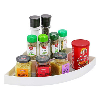 Plastic Drawer Cutlery Organiser - 3 Tier Spice Rack And Corner Spice Rack - Plastic Material With Non Slip Stand