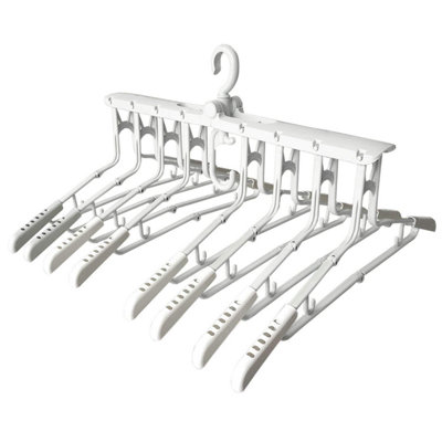 8-In-1 Folding Clothes Hangers With 360 RotationCollapsible Space Saving Sturdy Hanger Is Made With Strong Pp Plastic from B&Q