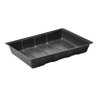35Cm Garden Germination Tray Pack Of 5 Plastic Seed Tray Moisture Base For Starter Pots Propagation Black from B&Q