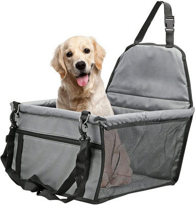 Car Pet Booster Seat For Small Pets And Dogs - Safety Leash - Breathable And Waterproof