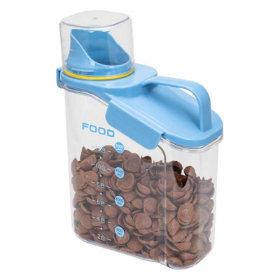 2L Airtight Food Storage Container Plastic Food Storage With A Clear See-Through DesignMess-Free Pouring from B&Q