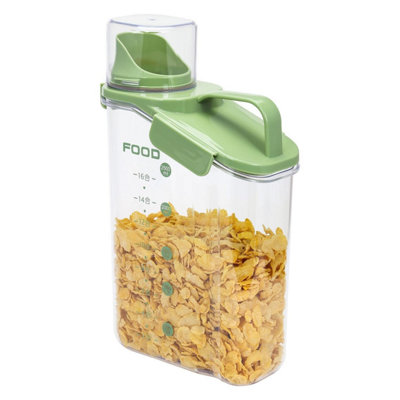 2.8L Airtight Food Storage Container Plastic Food Storage With A Clear See-Through DesignMess-Free Pouring from B&Q