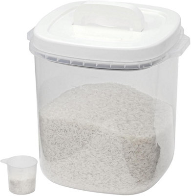 10Kg Airtight Food Storage Container Plastic Food Storage With Lid And Measuring CupWith A Clear See-Through Design from B&Q