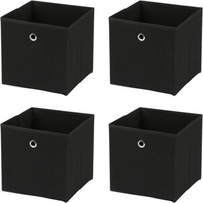  - Cube Storage Bins 30X30X30 Cm Cardboard And Fabric Collapsible Design For Home Office Nursery Versatile Organisers