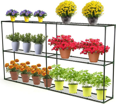  - 6 Tier Greenhouse Staging And Shelving RacksFree-Standing Plant Stand For Indoor And Outdoor Use