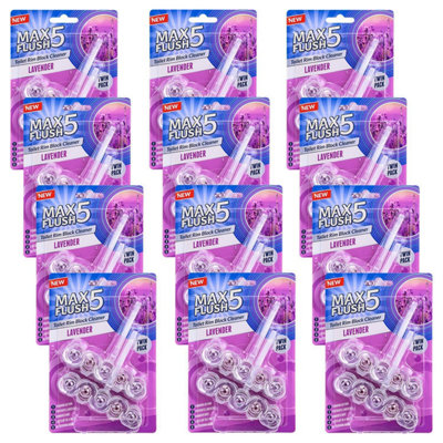 Lavender Pack Of 12 Toilet Rim Block Cleaner Twin Pack Anti-LimescaleFoaming Cleaning ActionLasts Up To 4 Weeks