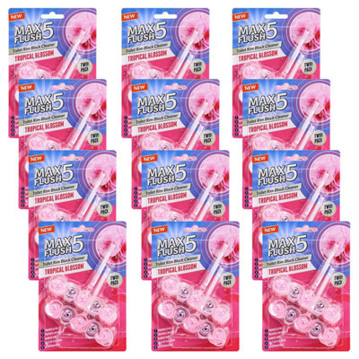 Tropical Blossom 12-Pack Toilet Rim Block Cleaners Anti-Limescale Foaming Action Lasts 4 Weeks from B&Q