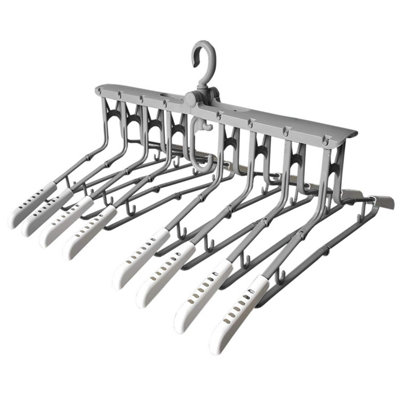 Foldable 8-In-1 Clothes Hangers With 360 Rotation Sturdy And Compact Pp Plastic Design from B&Q
